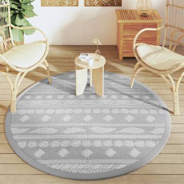 Outdoor Carpet Grey Ø160 cm PP