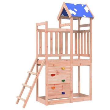 Play Tower with Rockwall 110.5x52.5x215cm Solid Wood Douglas Fir