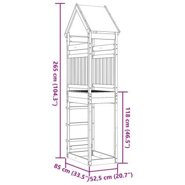 Play Tower 85x52.5x265 cm Solid Wood Douglas Fir