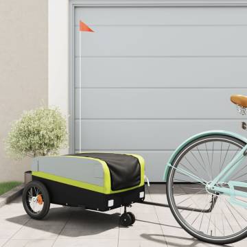 Bike Trailer Black and Green 30 kg Iron