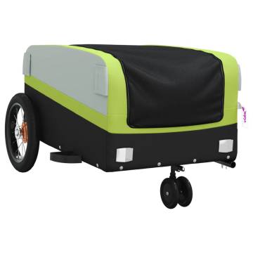 Bike Trailer Black and Green 30 kg Iron