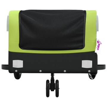 Bike Trailer Black and Green 30 kg Iron