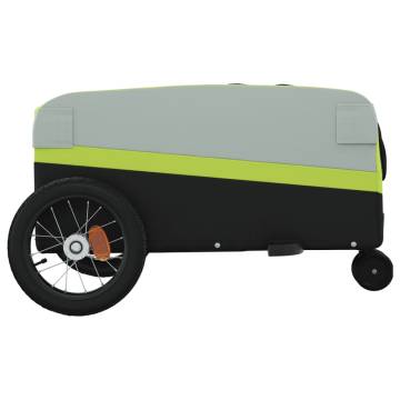 Bike Trailer Black and Green 30 kg Iron