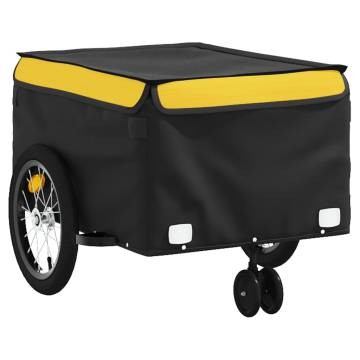 Bike Trailer Black and Yellow 45 kg Iron