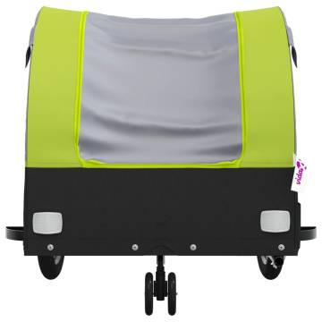 Bike Trailer Black and Green 30 kg Iron