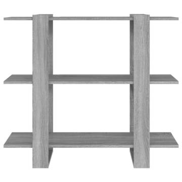 Book Cabinet/Room Divider Grey Sonoma 100x30x87 cm