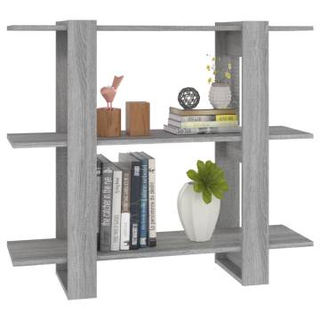 Book Cabinet/Room Divider Grey Sonoma 100x30x87 cm