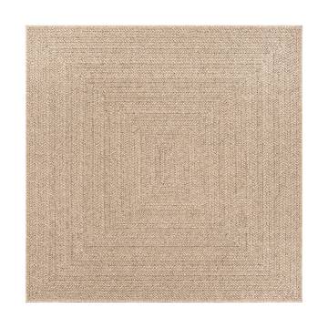 Rug ZIZUR 240x240 cm Jute Look Indoor and Outdoor