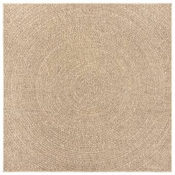 Rug ZIZUR 200x200 cm Jute Look Indoor and Outdoor