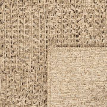 Rug ZIZUR 200x200 cm Jute Look Indoor and Outdoor