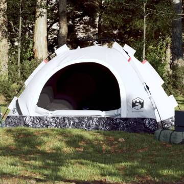 Camping Tent 2-Person White Blackout Fabric Quick Release