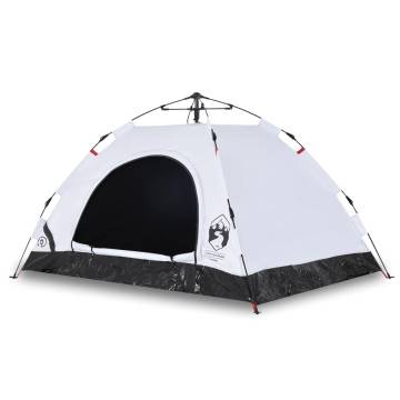 Camping Tent 2-Person White Blackout Fabric Quick Release