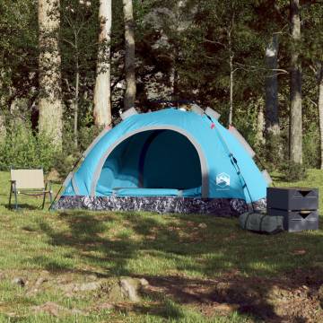 Camping Tent 4-Person Blue Quick Release