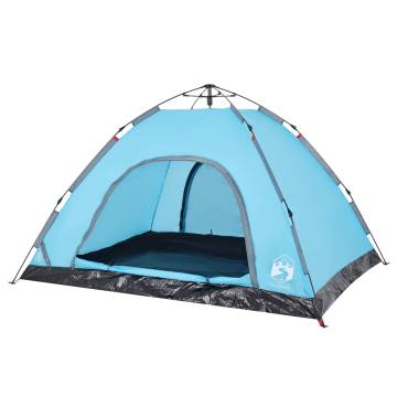 Camping Tent 4-Person Blue Quick Release