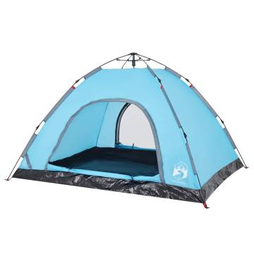 Camping Tent 4-Person Blue Quick Release