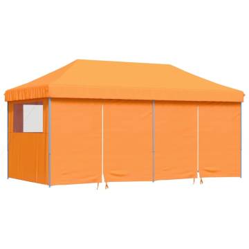 Foldable Party Tent Pop-Up with 4 Sidewalls Orange