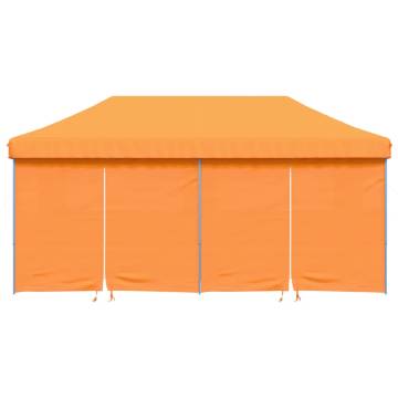 Foldable Party Tent Pop-Up with 4 Sidewalls Orange