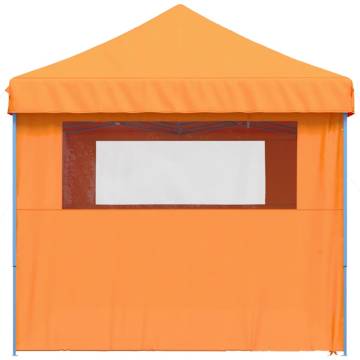 Foldable Party Tent Pop-Up with 4 Sidewalls Orange