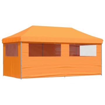 Foldable Party Tent Pop-Up with 4 Sidewalls Orange