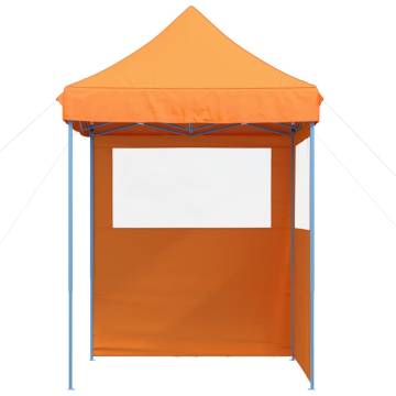 Foldable Party Tent Pop-Up with 2 Sidewalls Orange