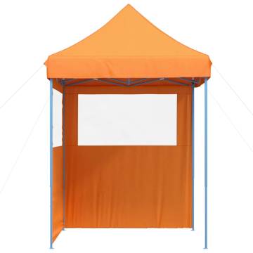 Foldable Party Tent Pop-Up with 2 Sidewalls Orange