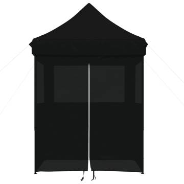 Foldable Party Tent Pop-Up with 4 Sidewalls Black