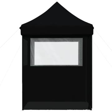 Foldable Party Tent Pop-Up with 4 Sidewalls Black