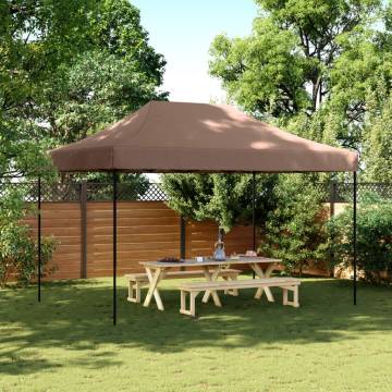 Foldable Party Tent Pop-Up Brown 410x279x315 cm