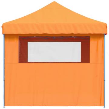 Foldable Party Tent Pop-Up with 4 Sidewalls Orange