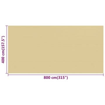 Tent Carpet Beige 400x800 cm HDPE