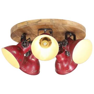 Ceiling Lamp 25 W Distressed Red 50x50x25 cm E27