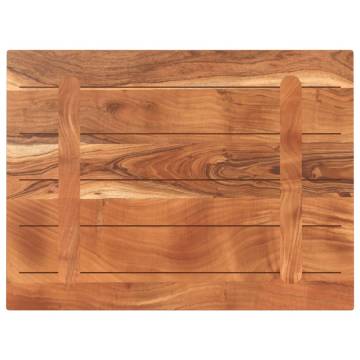 Table Top 90x50x3.8 cm Rectangular Solid Wood Acacia