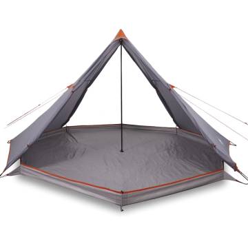 Family Tent Tipi 8-Person Grey and Orange Waterproof