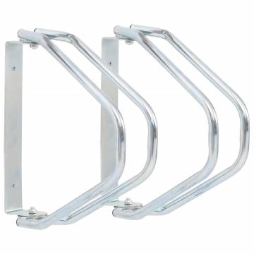 Bicycle Stand Wall Mounted 2 pcs Galvanised Steel