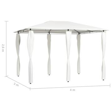 Gazebo with Post Covers 3x4x2.6 m Cream 160 g/m²