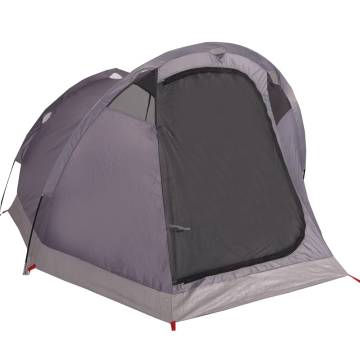 Camping Tent Tunnel 3-Person Grey and Orange Waterproof