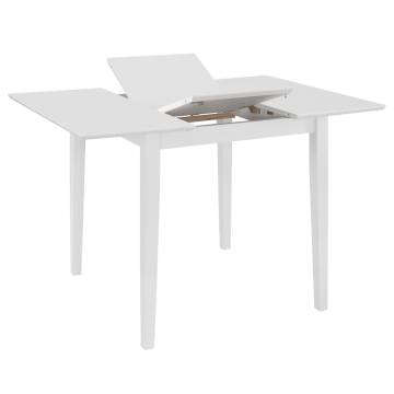 Extendable Dining Table White (80-120)x80x74 cm MDF