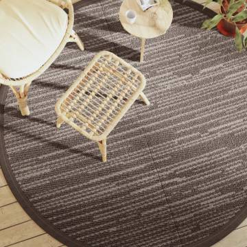 Outdoor Carpet Brown Ø200 cm PP