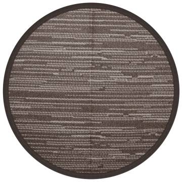 Outdoor Carpet Brown Ø200 cm PP