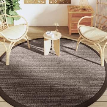 Outdoor Carpet Brown Ø200 cm PP