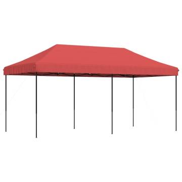 Foldable Party Tent Pop-Up Burgundy 580x292x315 cm