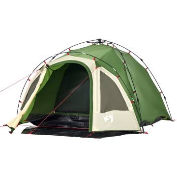 Camping Tent Dome 3-Person Green Quick Release