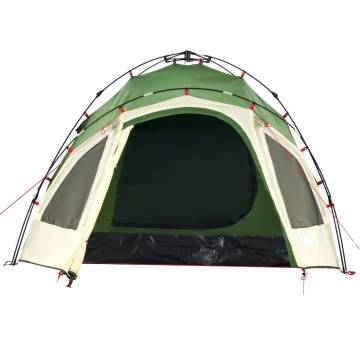 Camping Tent Dome 3-Person Green Quick Release