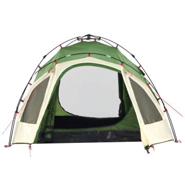 Camping Tent Dome 3-Person Green Quick Release