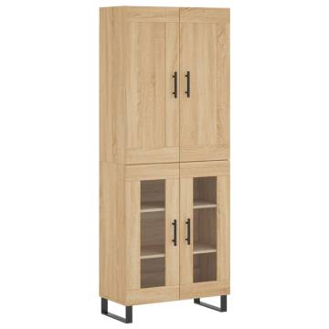 Highboard Sonoma Oak 69.5x34x180 cm Engineered Wood