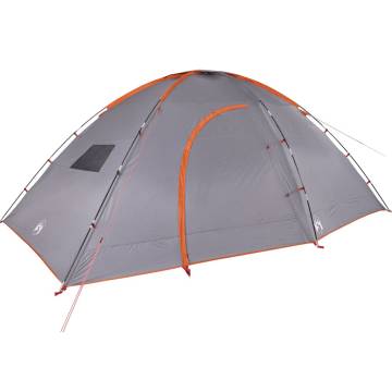 Camping Tent 8-Person Grey and Orange Waterproof