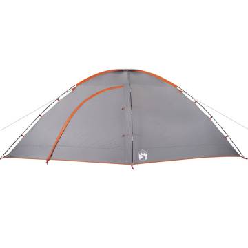 Camping Tent 8-Person Grey and Orange Waterproof