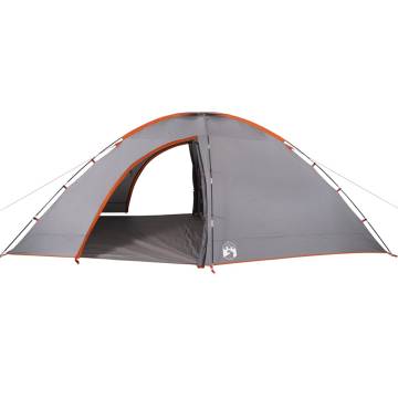 Camping Tent 8-Person Grey and Orange Waterproof