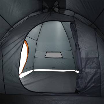 Camping Tent 8-Person Grey and Orange Waterproof