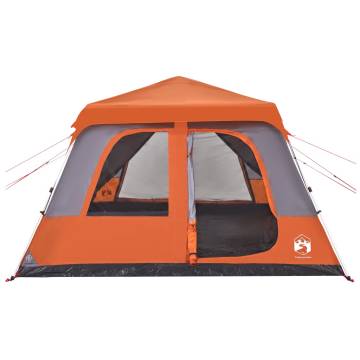 Family Tent Dome 10-Person Grey and Orange Quick Release